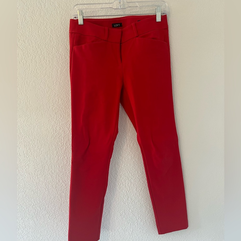 LOFT Skinny Ankle Pants in Check in Marisa Fit SIZE 0